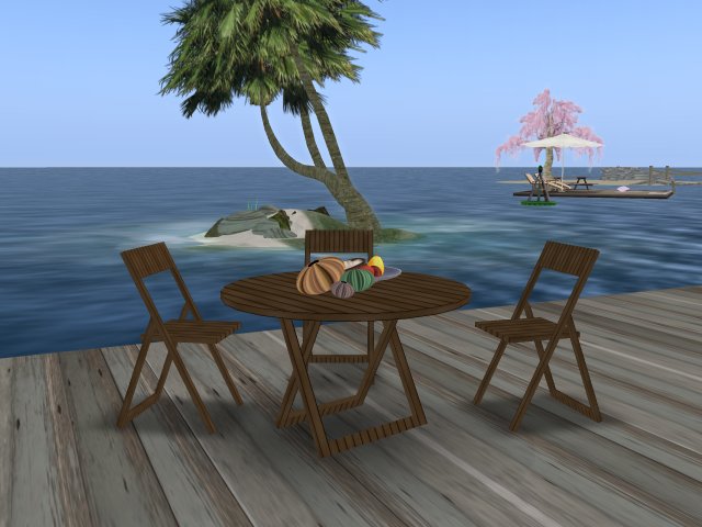 ZZ * Garden table with 3 chairs (Sienna)