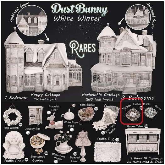 dust bunny . robin nest . natural . boxed