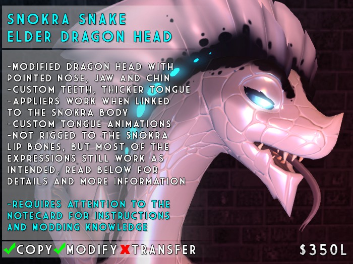 Visual Magick // Snokra Snake Elder Dragon Head