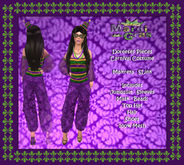 MARDI GRAS JUMPSUIT STRIPED PURPLE - MAITREYA SLINK ::PROMO::