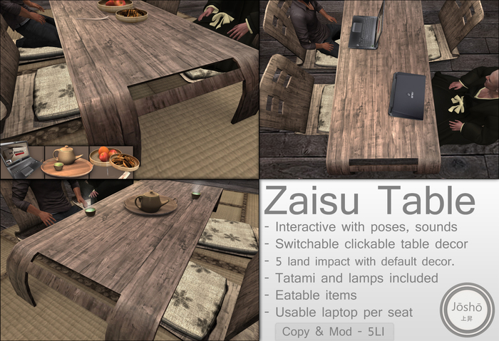 Josho - Unpacker - Zaisu Table - Old