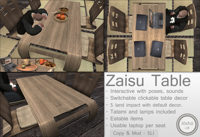 Josho - Unpacker - Zaisu Table - Golden