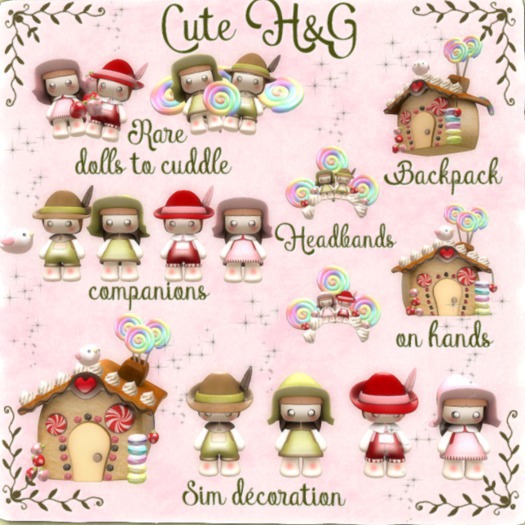 * Cute H&G * Pink dolls to cuddle RARE