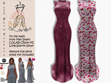 BELLA texture full perm - COLAB-CR004 MI Long Sparkly Gown 3 valentines