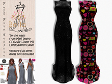 BELLA texture full perm - COLAB-CR004 MI Long Sparkly Gown 9 black valentines
