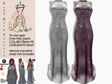 BELLA texture full perm - COLAB-CR004 MI Long Sparkly Gown 11 silver