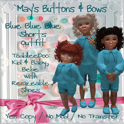 MBB * Blue Blue Blue Shorts Outfit (TD&Bebe)