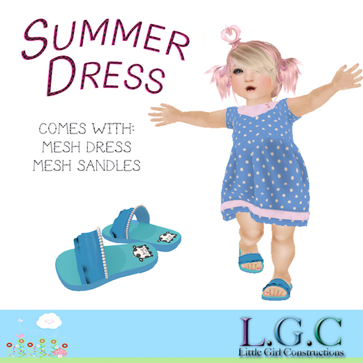 -LGC- Blue Summer Dress