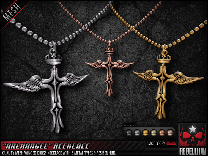 = REBELLION = "ARCHANGEL" NECKLACE w HUD (HUD-UNPACKER)