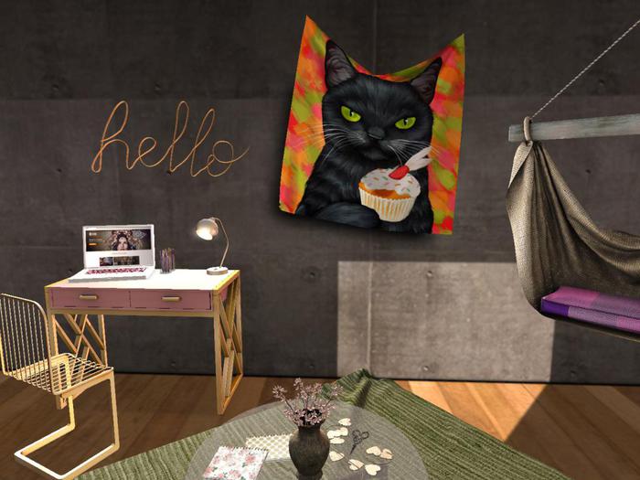 Cat Cakes Drape Poster