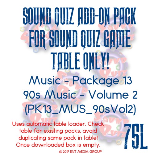 Sound Quiz PK13_MUS_90sVol2 add on pack