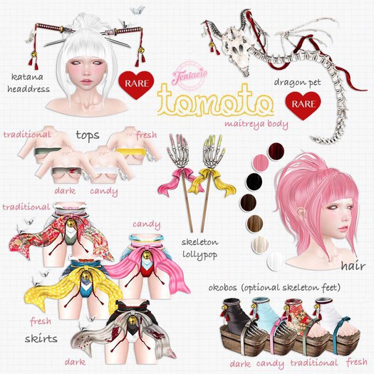 *Tentacio* Tomoto katana headdres (RARE)