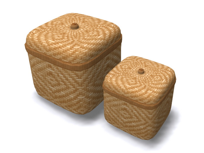 [Px] Wickerwork Basket (closed)