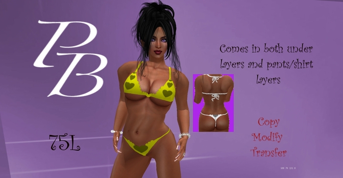 (PB)4heartbikiniyellow