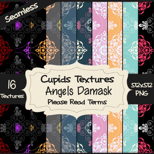 *Cupids Textures * 16 ANGELS DAMASK