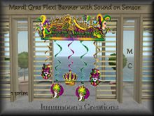 Mardi Gras Flexi Banner with sound