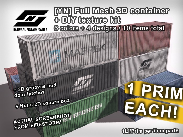 ![YN] 3D Container, Shipping Container, Industrial Port Cargo