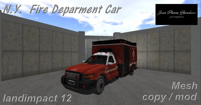 N.Y. Fire Department Car mesh BOX