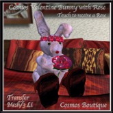 Cosmos Valentine Bunny with Rose (BOX)