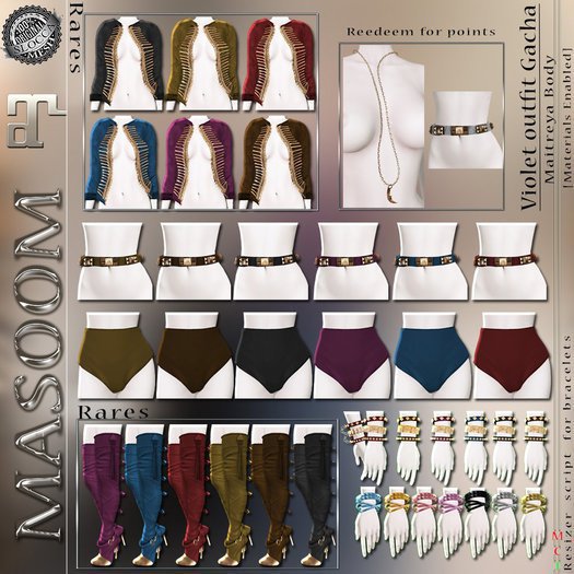 [[ Masoom ]] Violet Bracelet R Teal Common