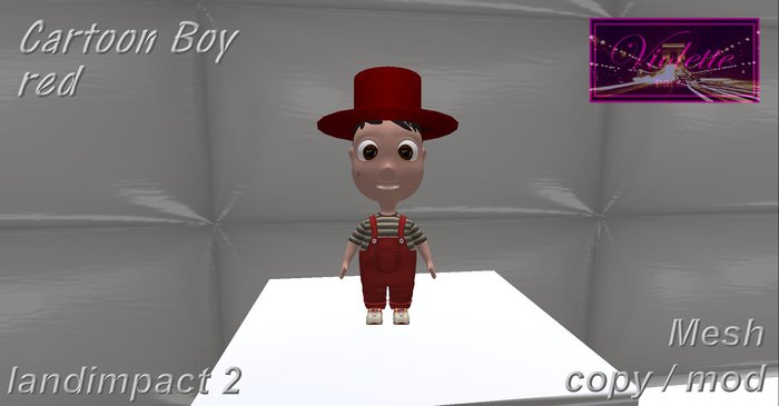 Cartoon Boy red mesh