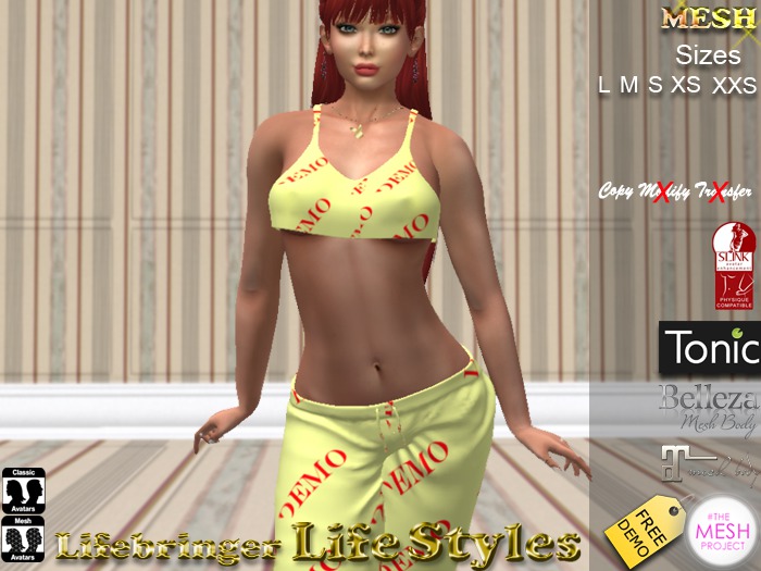 *Lifebringer 372D ~ Demo Tank Top Pyjama Sets