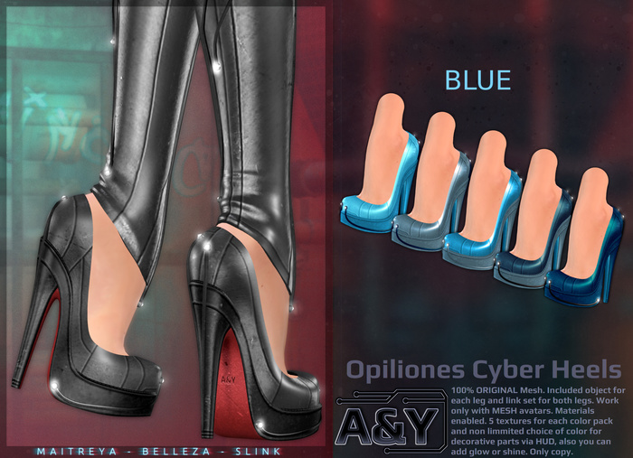 A&Y Opiliones Cyber Heels - Blue