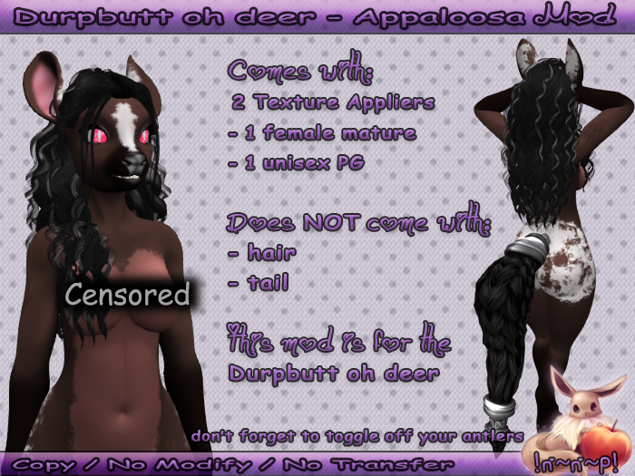  !N~N~P! *DurpButt* Oh Deer - appaloose Brown 