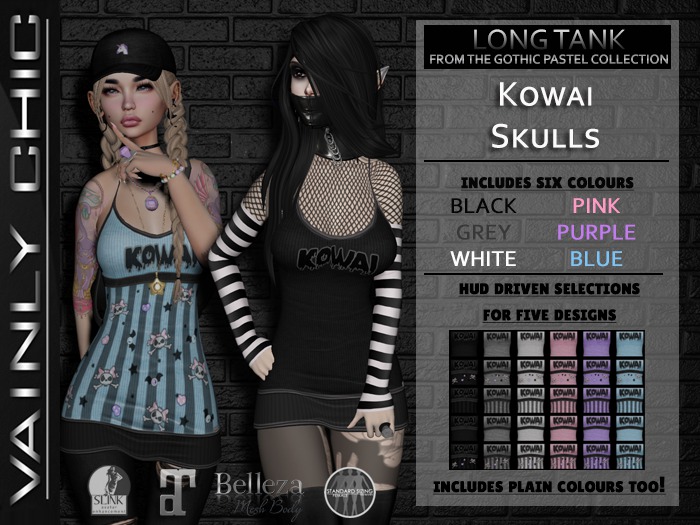 Long Tank - Kowai Skulls