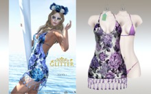 GLITTER - HAWAI Mesh Dress & Bikini Appliers Lavender w/glasses 50% OFF SPECIAL PROMO