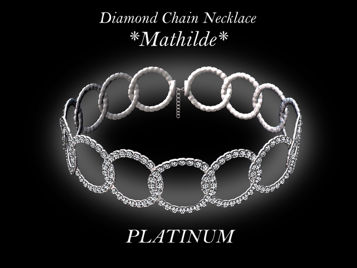 *S*S*S* Diamond Chain Necklace *Mathilde* PLATINUM