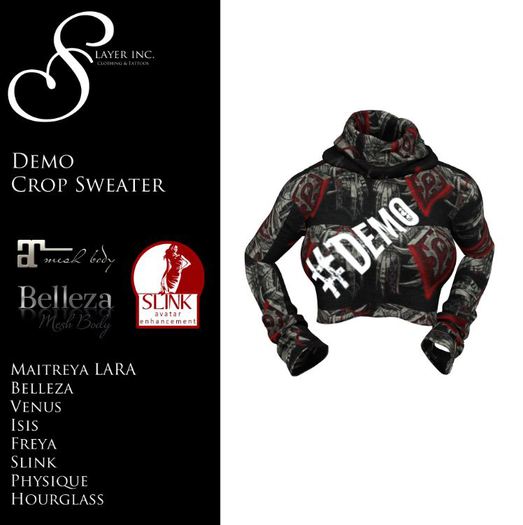 #DEMO Womens Crop Sweater 