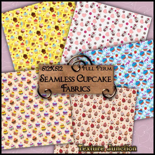 ~TJ~  Seamless Cupcake Fabric