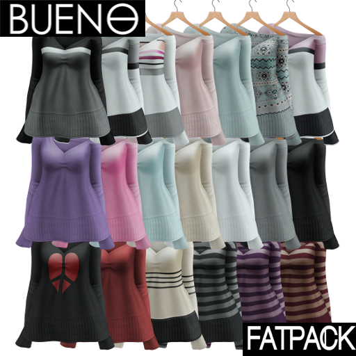 BUENO - Cozy Sweaters - FATPACK - Belleza, Freya, Isis, Slink, Hourglass, Fit Mesh