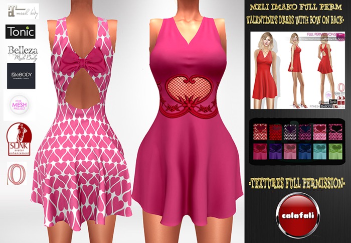 Valentine's Dress with Bow On Back"WEAR ME"