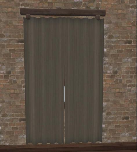 Stacey Drapes WORSTED TAUPE 3 prim (Aileen's)