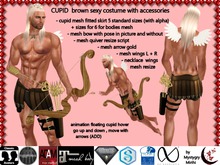 Cupid brown fitmesh costume wings bow quiver arrow necklace, Adam, aesthetic, Belleza, david, Gianni, Slink, classic avi