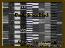 !Kushi! DenimStripesBlack Textures -WEAR TO UNPACK