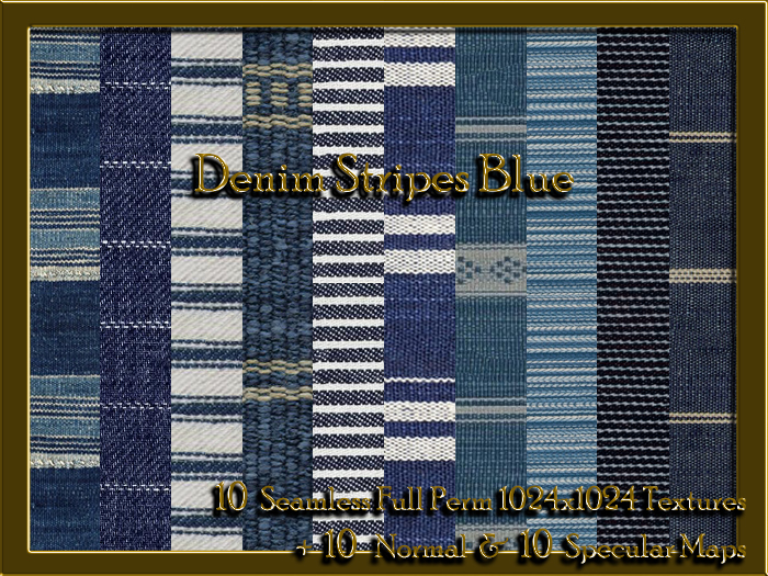 Denim Stripes Blue Seamless Textures