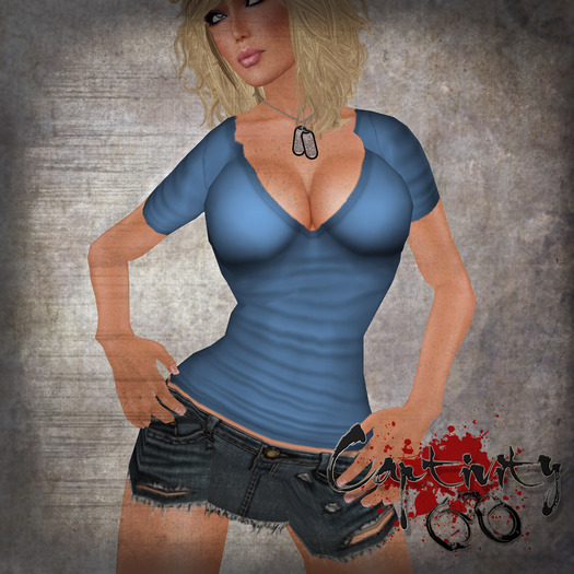 [Captivity Co.]-V-Neck-Blue