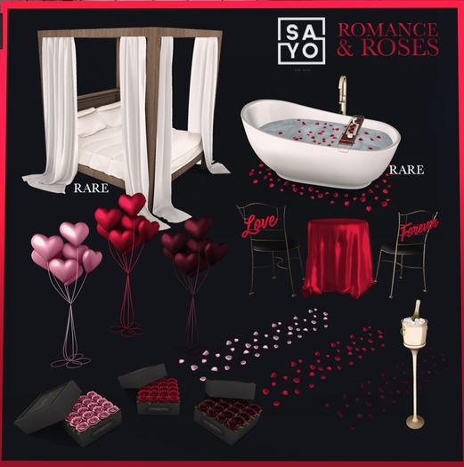 SAYO - Romance & Roses Gacha - Canopy Bed RARE