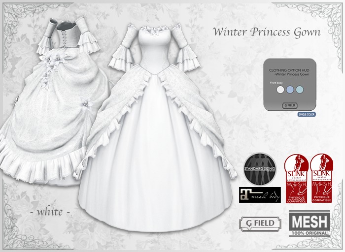 *GF* Winter Princess Gown -white- BOX