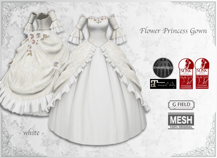 *GF* Flower Princess Gown -white- BOX