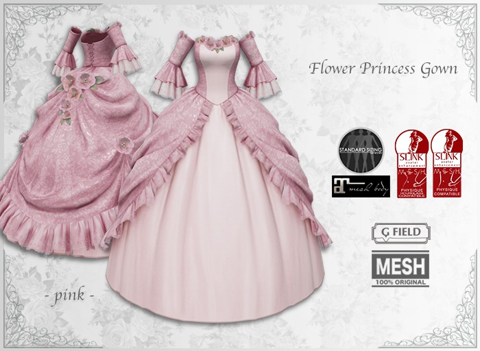 *GF* Flower Princess Gown -pink- BOX