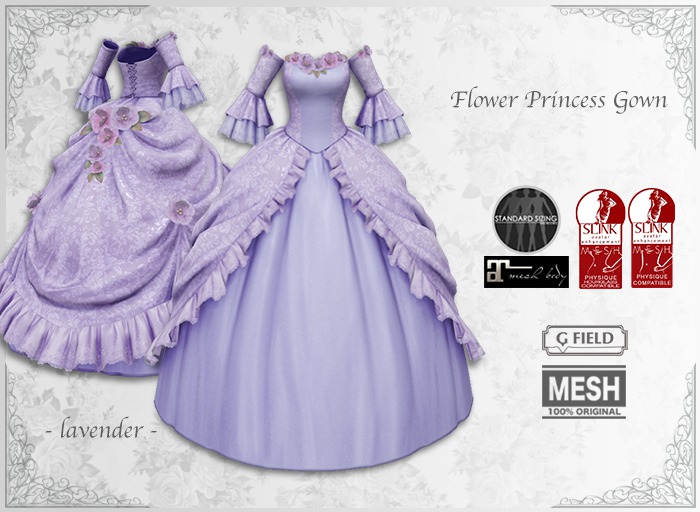 *GF* Flower Princess Gown -lavender- BOX