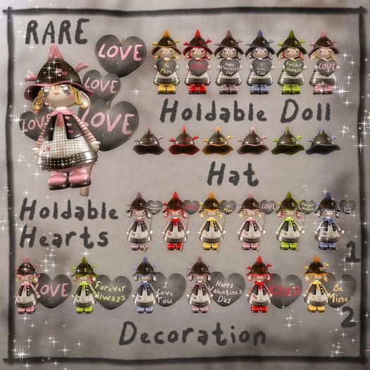 * Lil Valentine pixie * Holdable Hearts RARE