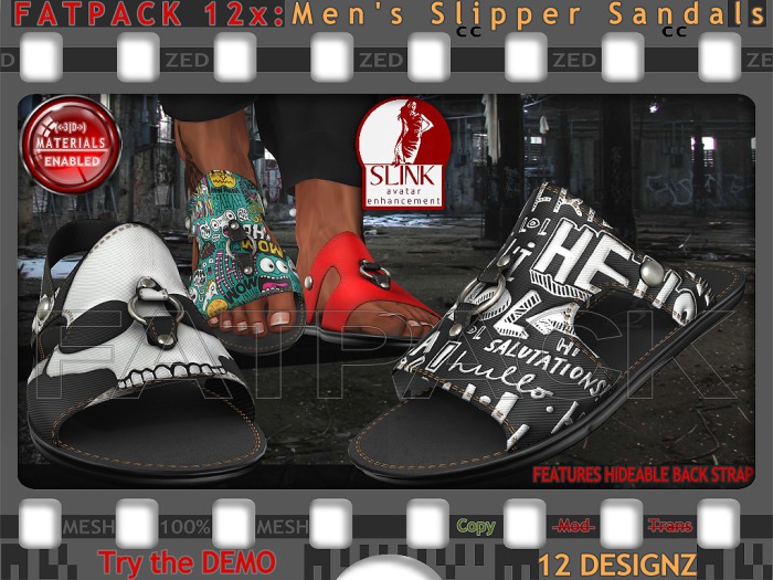 ::ZED:: MESH Purple Denim Hi-Tops (Non-Rigged & Resizable/Stretchable + Remote) + Bonus Mesh Sock Tops - DEMO