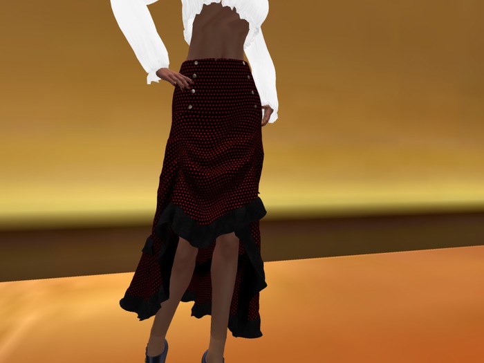 Punk Skirt Long_red