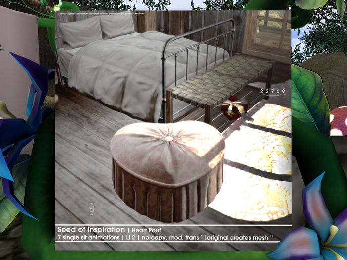 22769 - Heart Pouf - SOI