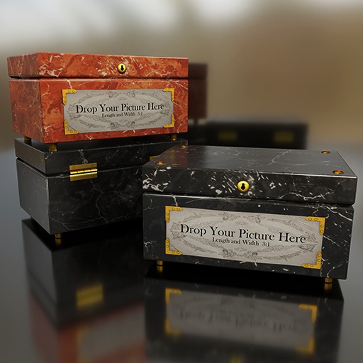 Celadon. Superimposed Boxes. Marble